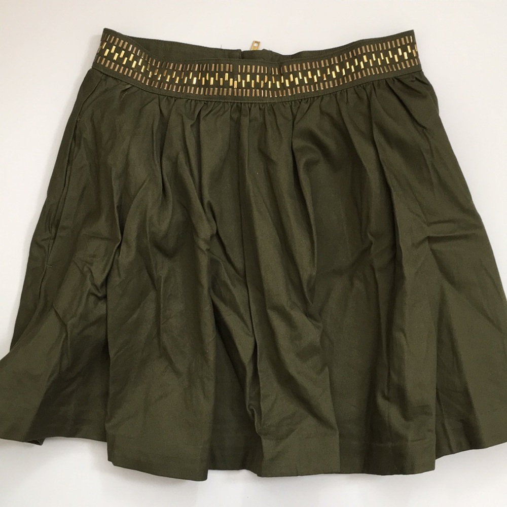H&M Army Green/ Gold Utilitarian Skirt